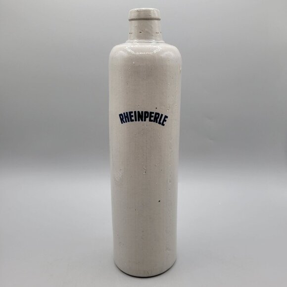 1960s Rheinperle Stoneware Demijohn Wine Bottle Embossed Salt Glaze Germany - Picture 1 of 10